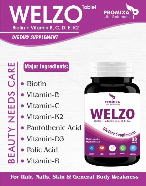 Welzo - Biotin Supplement for Hair & Skin